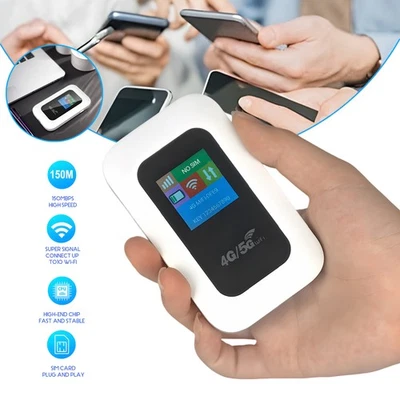 4G LTE Mobiler WLAN-Router,Mobil-Hotspot-Gerätemodem,Tragbarer Reise-WLAN-Router - Bild 1 von 4