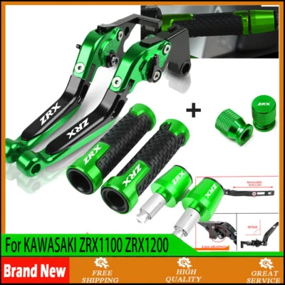 CNC For KAWASAKI ZRX1100 ZRX1200 accessories Handle Grip Brake Clutch Lever Sets Foto 1 de 4