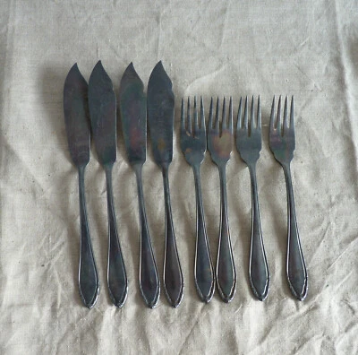 BSF -   Fischbesteck für 4 Personen    90  versilbert - Bild 1 von 3