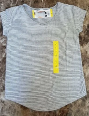 Camiseta de manga corta Alternative Origin para mujer, blanca negra a rayas, talla XL Foto 1 de 3