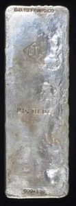 Incredibly Rare San Diego, S.D., Refining Company 25 Ounce Flat Silver Bar - Picture 1 of 3