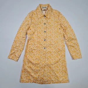 Michael Kors Womens Coat Yellow Small Paisley Long Sleeve Ladies Cotton Jacket - Picture 1 of 9