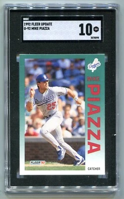 1992 Fleer Update Mike Piazza RC #U-92 SGC 10 GEM MINT HOF 💎 - Image 1 of 2