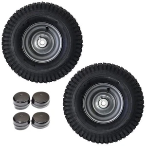 2-Pack Front Tire and Rim 15x6-6 For Craftsman For Husqvarna 532106222 - Picture 1 of 14