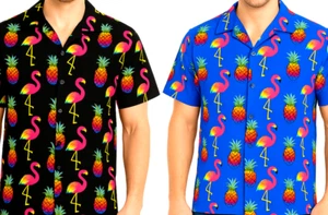 Mens Hawaiian Shirt S-5XL - Pineapple Aloha Stag Beach Holiday Summer Party Fan - Picture 1 of 8