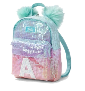 Justice Iridescent Sequin Initial Mini Backpack Ombre - Picture 1 of 2