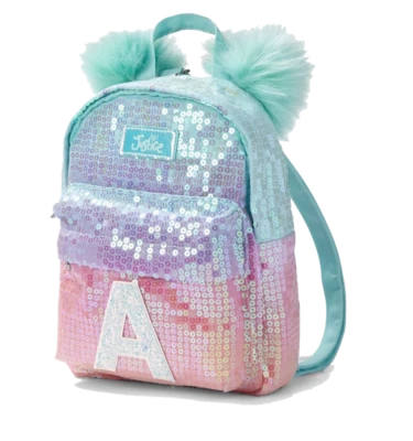 Justice Iridescent Sequin Initial Mini Backpack Ombre