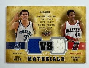2009-10 Upper Deck #VSDF Darko Milicic & Channing Frye VS Materials Relic R86 - Imagen 1 de 2