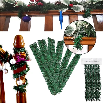 SIMPLY Artificial Tree Ties, Christmas Garland Wire Ties - Green - Various Pack Sizes