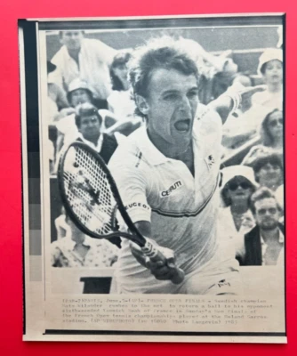 MATS WILANDER ~ June 5, 1983 FRENCH OPEN FINALS ~ AP Press Wire Laser Photo - Image 1 of 4