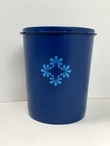 Vintage Tupperware dunkelblau Kanister 809-6 *ohne Deckel* 6,75" hoch 1021 - Bild 1 von 5