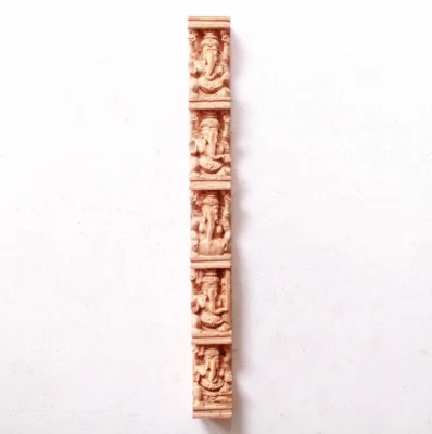 Ganesha 雕像音乐装饰古董雕刻印度教神垂直墙壁雕塑 — 第 1/4 张图片