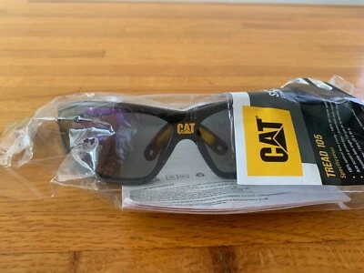 CAT Tread Safety Glasses Sunglasses Black Frame Anti-Fog Lens New Tread 105 - Image 1 of 4