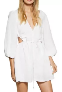 Bec Bridge Lottie Linen Cut Out Dress White 6 - Picture 1 of 5