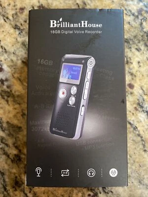 Brilliant House 16 GB Digital Voice Recorder Voice Activated - Image 1 of 4