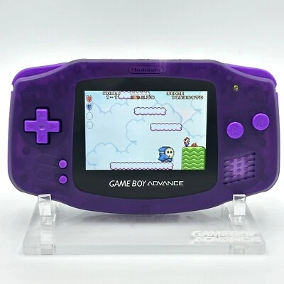 Консоль Nintendo Game Boy Advance GBA iPS V2 с подсветкой жидкокристаллическая фиолетовая черная - Изображение 1 из 3