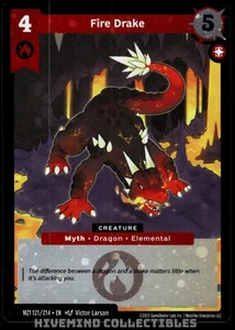 Fire Drake 121/214 Reverse Holo Common MZ1 Metazoo GQL 2025 - Picture 1 of 2
