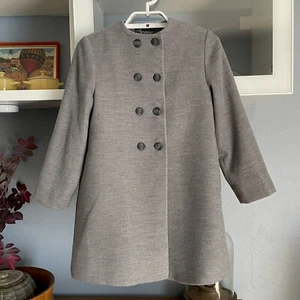 Ancar Girls Gray Double Breasted Coat Lined Size 8 - Picture 1 of 7