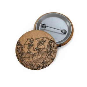 Danse Macabre HALLOWEEN Dance Death VERSION2- Pinback Button Pins by GatorDesign - Picture 1 of 7