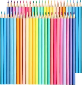 48 Packs Pastel Colored Pencils Oil Pastel Pencils Soften Wood Coloring Penci... - Picture 1 of 2