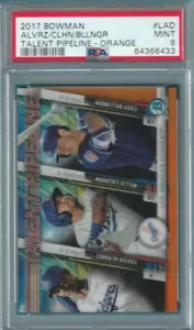 2017 Bowman Chrome Pipeline Orange TP-LAD Alveraz, Calhoun, Cody Bellinger PSA 9 - Picture 1 of 2