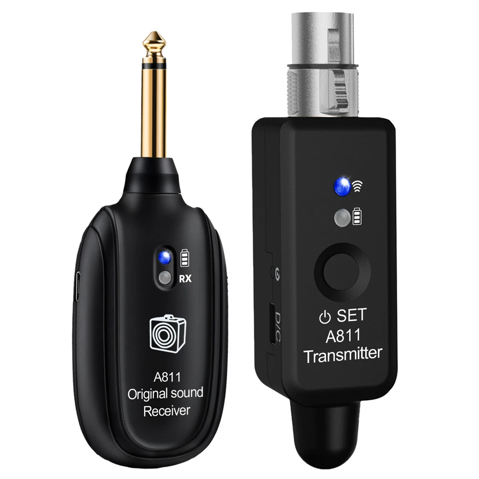 INGPARTNER 2.4GHz Wireless Microphone Converter XLR Transmitter Receiver Microphone System