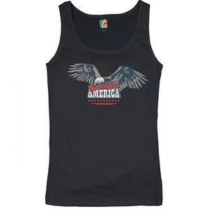 God Bless America Women's Tank Top 4th of July Bald Eagle Patriotic - Picture 1 of 6