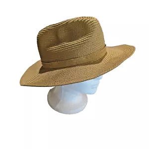 NWT J CREW Women's Hat Sand Packable Recycled Paper Straw Beach Panama BO921 M-L - Picture 1 of 11