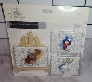 DISNEY PARKS INK AND PAINT MAGNET SET WITH EASEL DISPLAY LADY AND THE TRAMP NIB - Picture 1 of 5
