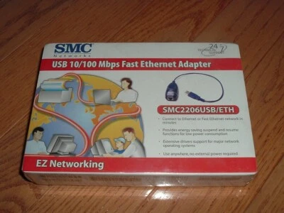 SMC USB to 10/100 Fast Ethernet adapter mod. SMC2206USB/ETH NEW! - Image 1 of 2