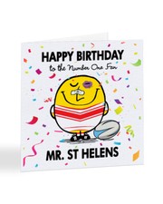 Mr St Helens Birthday Card Rugby League Sport Husband Grandson Boyfriend - A7416