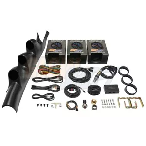 GlowShift Boost, Fuel PSI, Wideband Air Fuel Gauges + Pod for 05-14 Ford Mustang - Foto 1 di 7