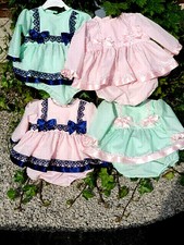 DREAM 0-5 YEARS autumn spanish top and pants set pink mint navy or reborn dolls