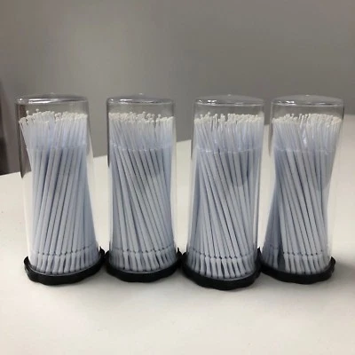 HOUSE BRAND 400 Micro Applicator Brushes Super Fine Tips (4 Kegs) White Disposable Dental