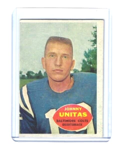1960 Topps Football #1 JOHNNY UNITAS * Baltimore Colts * CREASE * HOF - Picture 1 of 2