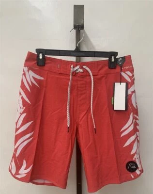 Boardshorts Quiksilver Highline Palm Out Hibiscus 19" para hombre en coral talla 29 Foto 1 de 4