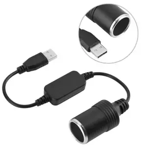 Port USB vers 12V allume-cigare pour voiture Adaptateur d\'alimentation Câble - Photo 1 sur 10