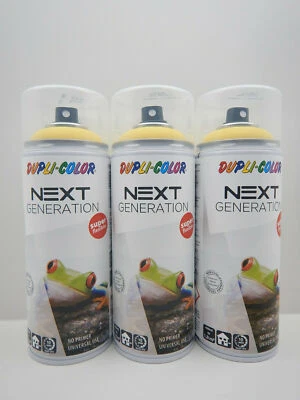 3x 2in1 DUPLI COLOR NEXT DUBLIN GELB SEIDENMATT SPRAY LACK SPRAYDOSE 400ML - Bild 1 von 3