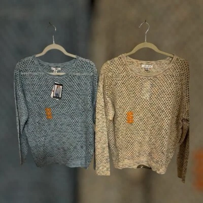 Lot of 2-NWT JOHN PAUL RICHARD Lightweight Openwork Knit Sweater Size Medium - Image 1 of 4