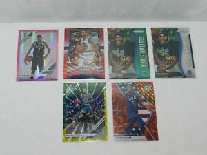 Lot of 6 Kevin Durant 2019-20 Cards Donruss Mosaic Prizm Pink Red Green Gold HOT