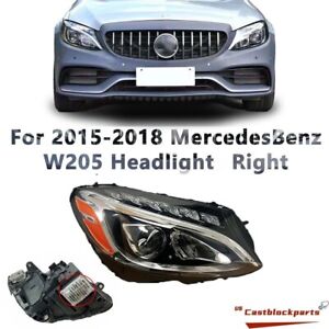 For 15-18 Mercedes Benz C300 W205 C-Class Right Passenger LED Headlight Assembly