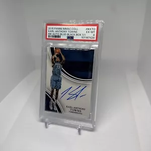 2015 Immaculate Collection Karl-Anthony Towns Ink Autograph Blue Black Box 1/1 - Picture 1 of 9