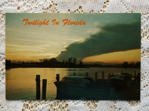 VINTAGE FLORIDA POSTKARTE * 3 1/2 X 5 1/2 * TWILIGHT IN FLORIDA * 1983 - Bild 1 von 5