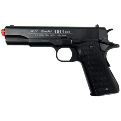 WinGun Full Metal 1911 A1 Co2 Powered Half Blowback Airsoft Pistol CBB-4613