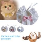 Cat Lace Scarf Collar Accessory Necklace Luxury Pet Bows Dog Collar W2 V0Y1