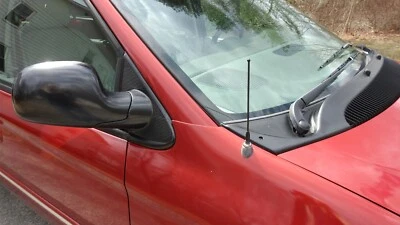 Mástil de antena de acero inoxidable negro de 7" radio de alimentación para Dodge Grand Caravan 1997-2007 Foto 1 de 4