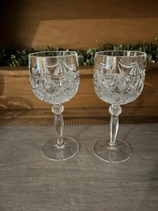 Set of 2 Nachtmann Eduard Crystal Wine Glasses 6 3/4" Made in Germany MINT - Picture 1 of 7