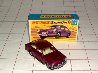 MATCHBOX SUPERFAST # 67 VOLKSWAGEN 1600 TL RARO COLOR PÚRPURA COMO NUEVO EN LA CAJA Foto 1 de 4