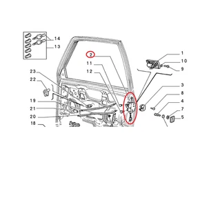 SERRATURA PORTA LATERALE ANTERIORE SX LANCIA Y10 ORIGINALE 7720846 - Picture 1 of 1