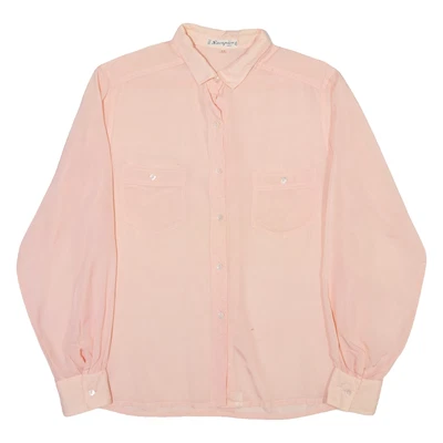 SCORPION Womens Plain Shirt Pink Long Sleeve M - Image 1 of 4